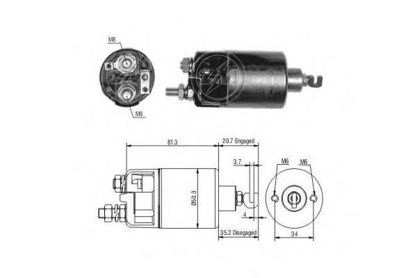 2815060040 Toyota elektromagnes rozrusznika