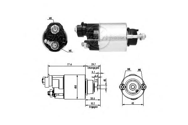 Elektromagnes rozrusznika Honda Jazz hatchback (GD, GE) (2002 - 2008) cena, od 50,41 USD
