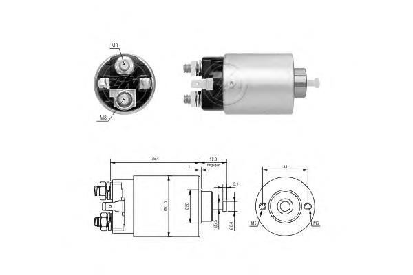 Elektromagnes rozrusznika ZM6698 ERA