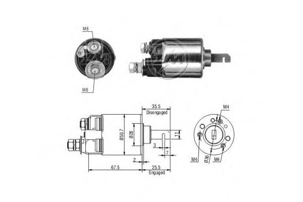 ZM602 ZM Elektromagnes rozrusznika