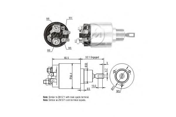 Elektromagnes rozrusznika A0011521110 Mercedes
