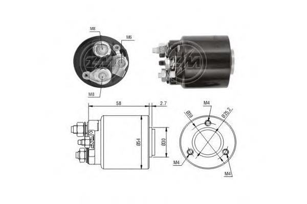 Elektromagnes rozrusznika Opel 1201810 cena, od 25,12 USD