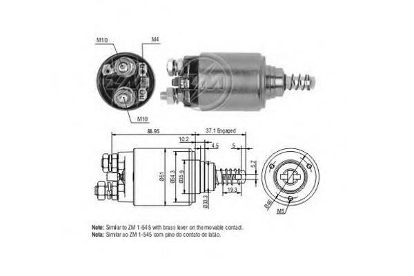 ZM649 ZM elektromagnes rozrusznika