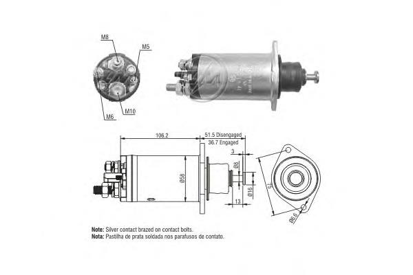 A0011523610 Mercedes elektromagnes rozrusznika