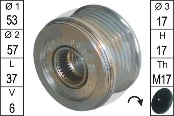 04891737AB Chrysler Koło pasowe alternatora