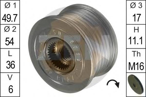Koło pasowe alternatora Mercedes 6461550015 cena, od 29,02 USD