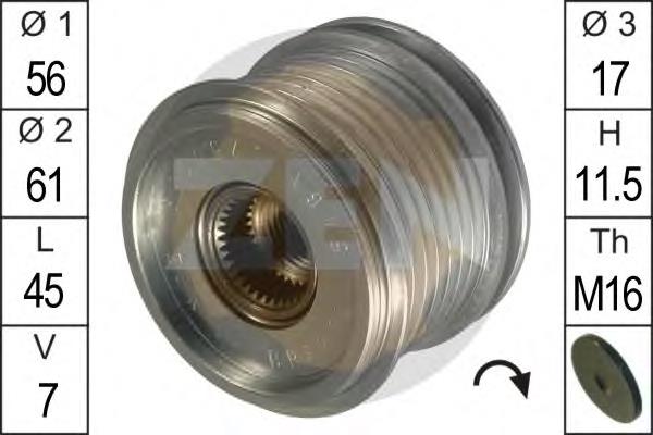 Koło pasowe alternatora 535004210 LUK