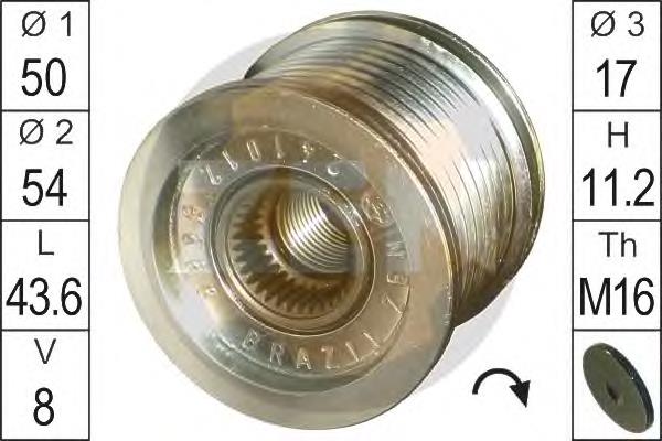 Koło pasowe alternatora 535010810 LUK