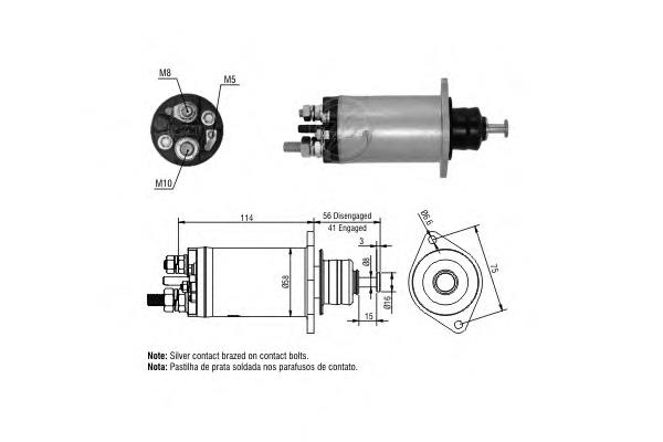 Elektromagnes rozrusznika ZM2818 ZM