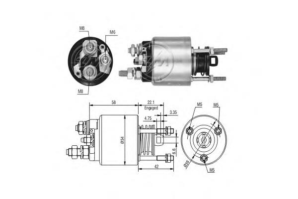 Elektromagnes rozrusznika Fiat/Alfa/Lancia 9948663 cena, od 27,56 USD