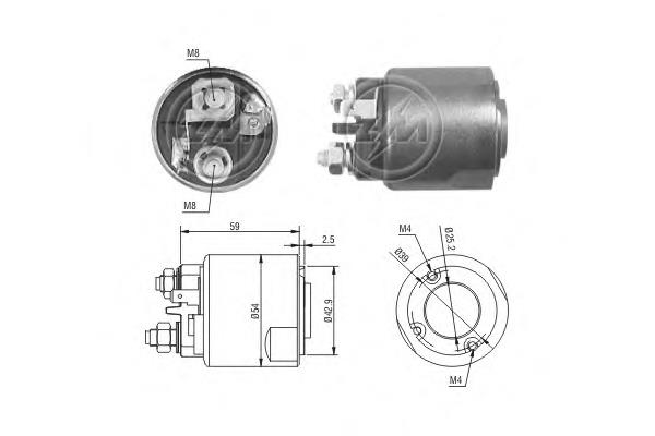 Elektromagnes rozrusznika ZM2491 ERA