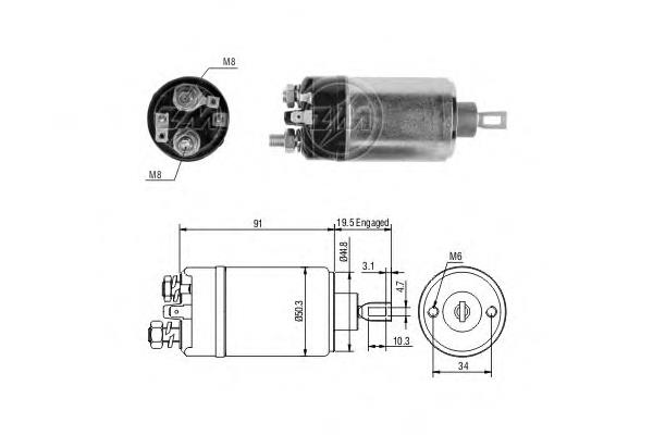 Elektromagnes rozrusznika Mazda E 2000/2200 (SR2)