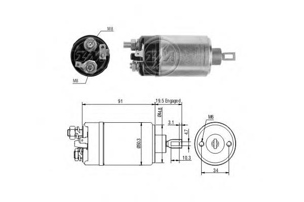 SS0057 As-pl elektromagnes rozrusznika