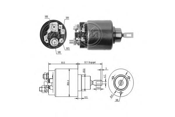 Do koszyka A0011521110 Mercedes Elektromagnes rozrusznika