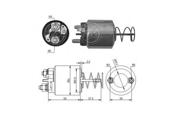 Elektromagnes rozrusznika Peugeot/Citroen 583653 cena, od 23,12 USD