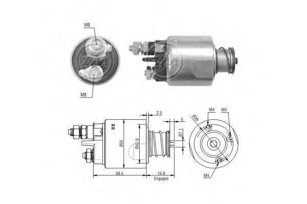 Elektromagnes rozrusznika Fiat Punto 2 (188)