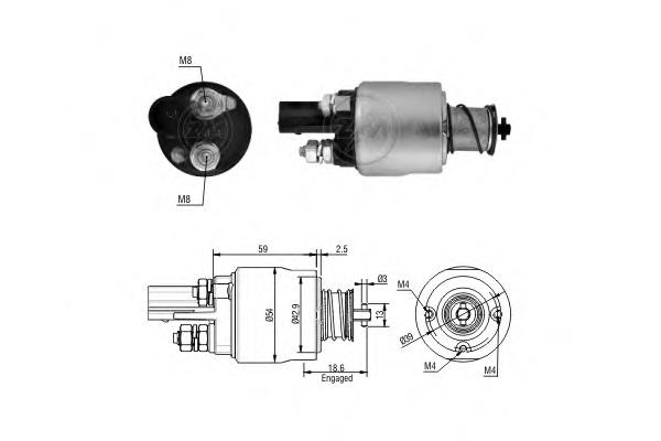 0AM911287A VAG elektromagnes rozrusznika