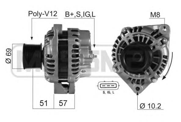 Alternator 504114397 Iveco