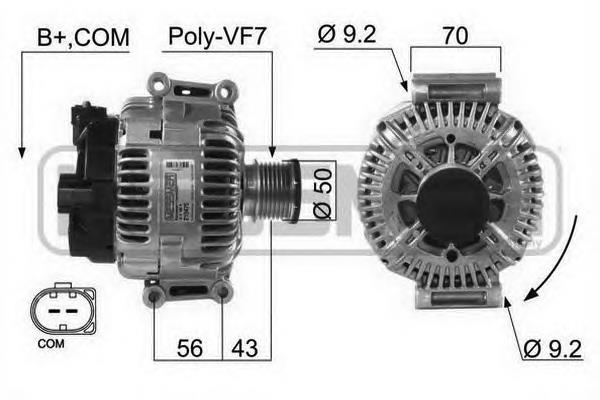Do koszyka 000906270080 Mercedes Alternator