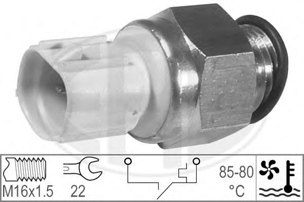 Do koszyka MB845063 Mitsubishi Czujnik temperatury płynu chłodzącego (włączenia wentylatora chłodnicy)