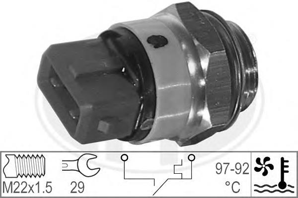 9606456180 Fiat/Alfa/Lancia Czujnik temperatury płynu chłodzącego (włączenia wentylatora chłodnicy)