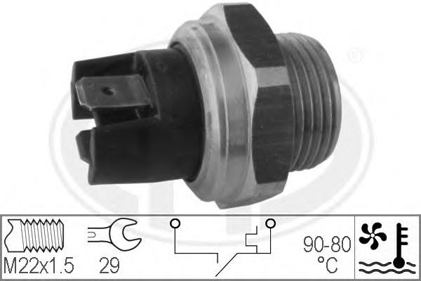 Czujnik temperatury płynu chłodzącego (włączenia wentylatora chłodnicy) Peugeot/Citroen 126405 cena, od 7,30 USD