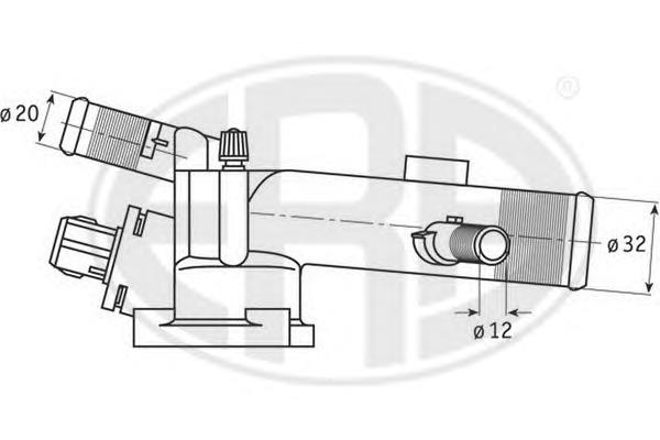 Obudowa termostatu 11060BN700 Renault (RVI)