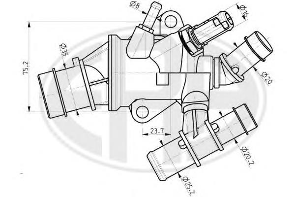 Obudowa termostatu 352317101390 Magneti Marelli