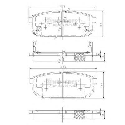 Okładziny (klocki) do hamulców tarczowych tylne Hyundai/Kia SP1154 cena, od 20,19 USD