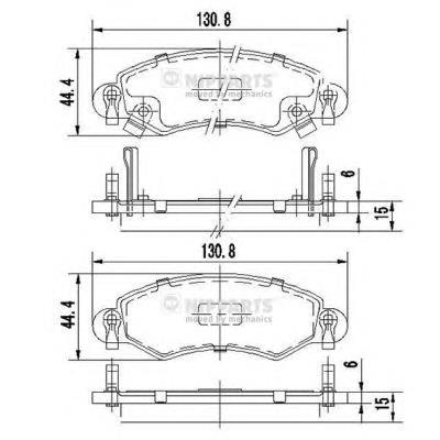 Klocki hamulcowe przednie tarczowe Nissan/Infiniti D10601HA0B cena, od 23,26 USD