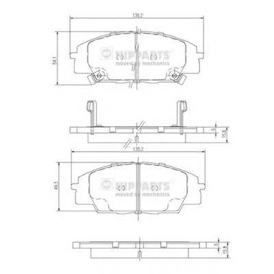 Klocki hamulcowe przednie tarczowe Honda 06450S6MA00
