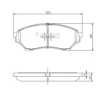 Klocki hamulcowe przednie tarczowe MR475453 Mitsubishi