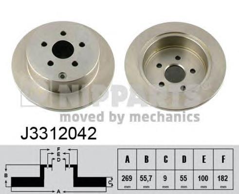 4243120390 Toyota tarcza hamulcowa tylna