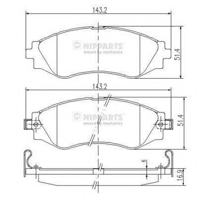 Klocki hamulcowe przednie tarczowe 96391891 General Motors