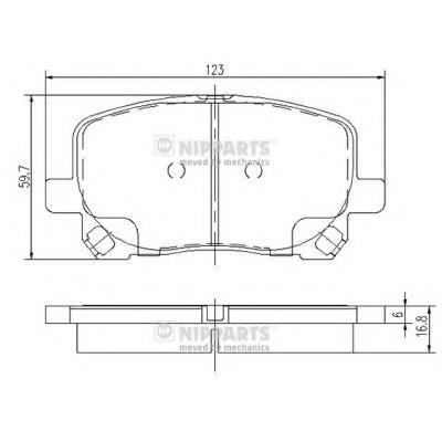 Klocki hamulcowe przednie tarczowe Toyota 0446544050