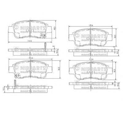 Klocki hamulcowe przednie tarczowe Toyota 446552140 cena, od 12,71 USD
