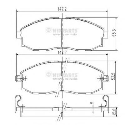 Klocki hamulcowe przednie tarczowe Hyundai/Kia S581014AA81