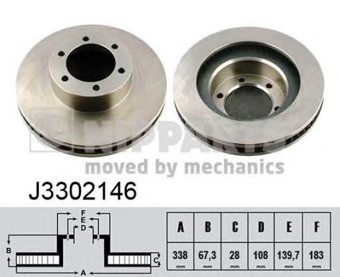 J3302146 Nipparts tarcza hamulcowa przednia