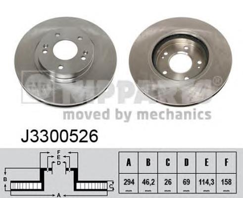 J3300526 Nipparts tarcza hamulcowa przednia