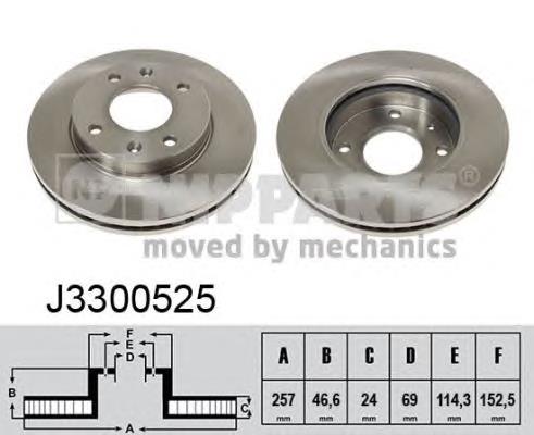 J3300525 Nipparts tarcza hamulcowa przednia