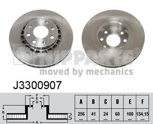 J3300907 Nipparts tarcza hamulcowa przednia