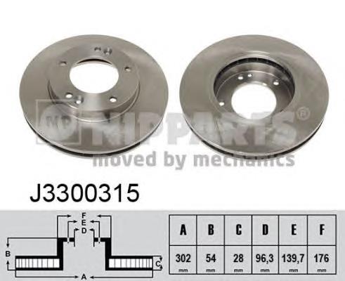 J3300315 Nipparts tarcza hamulcowa przednia