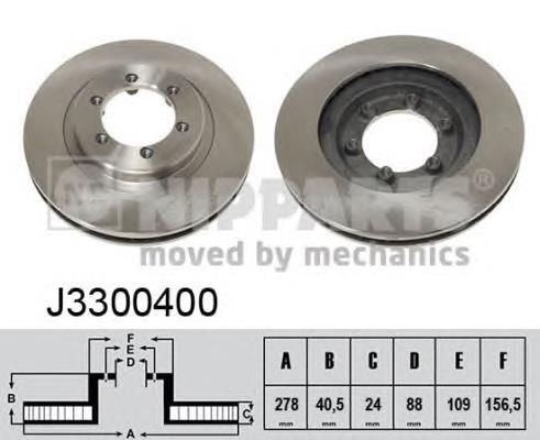 Tarcza hamulcowa przednia J3300400 Nipparts