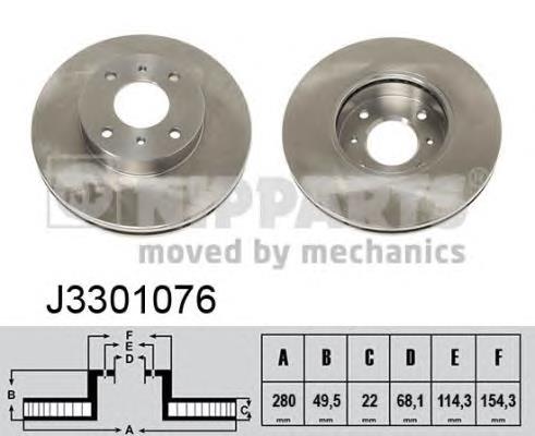 J3301076 Nipparts tarcza hamulcowa przednia