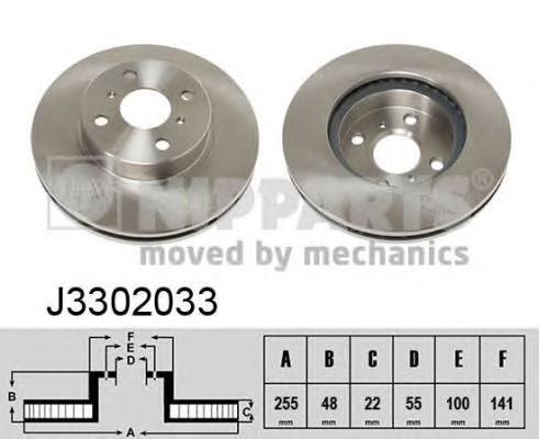 J3302033 Nipparts tarcza hamulcowa przednia