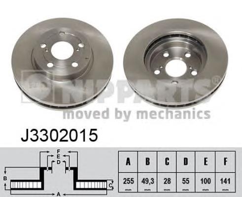 J3302015 Nipparts tarcza hamulcowa przednia