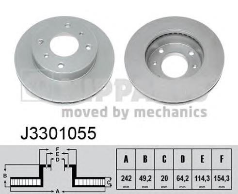 Tarcza hamulcowa przednia J3301055 Nipparts