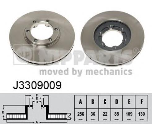 J3309009 Nipparts tarcza hamulcowa przednia