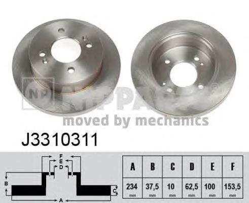 Tarcza hamulcowa tylna 5841107300 Hyundai/Kia