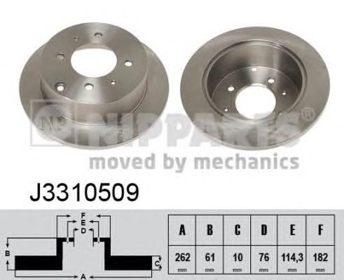 J3310509 Nipparts tarcza hamulcowa tylna